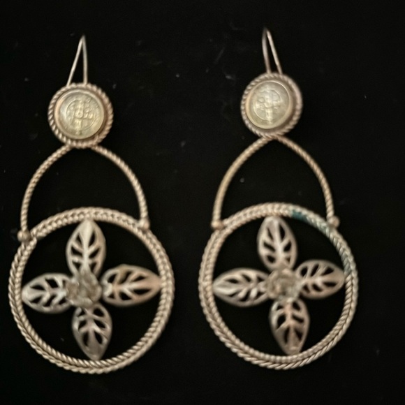 Virgins Saints & Angels Jewelry - VSA Virgin Saints and Angel Earrings Silver large Dangle